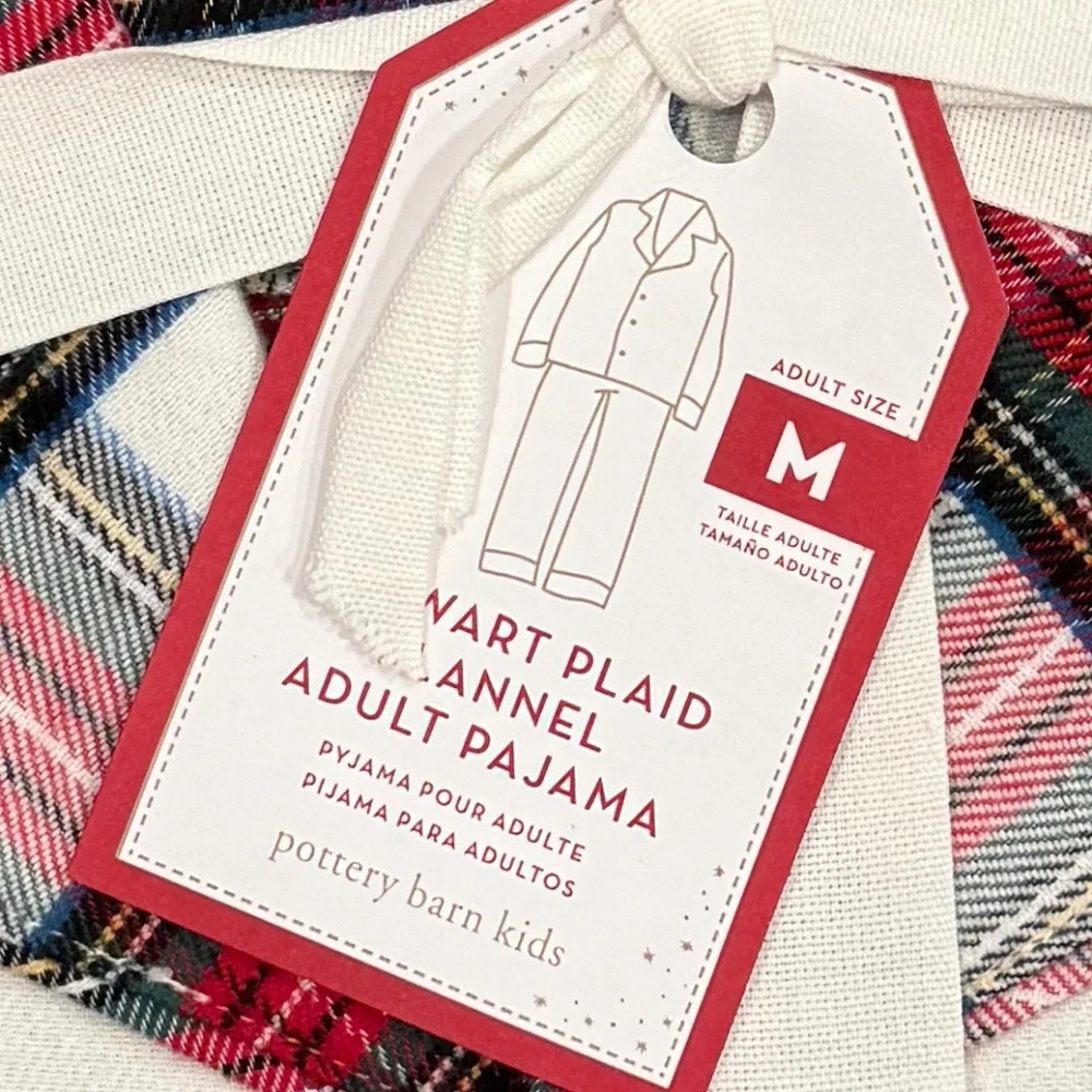 Adult Stewart Plaid Flannel Pajama Set - PBK